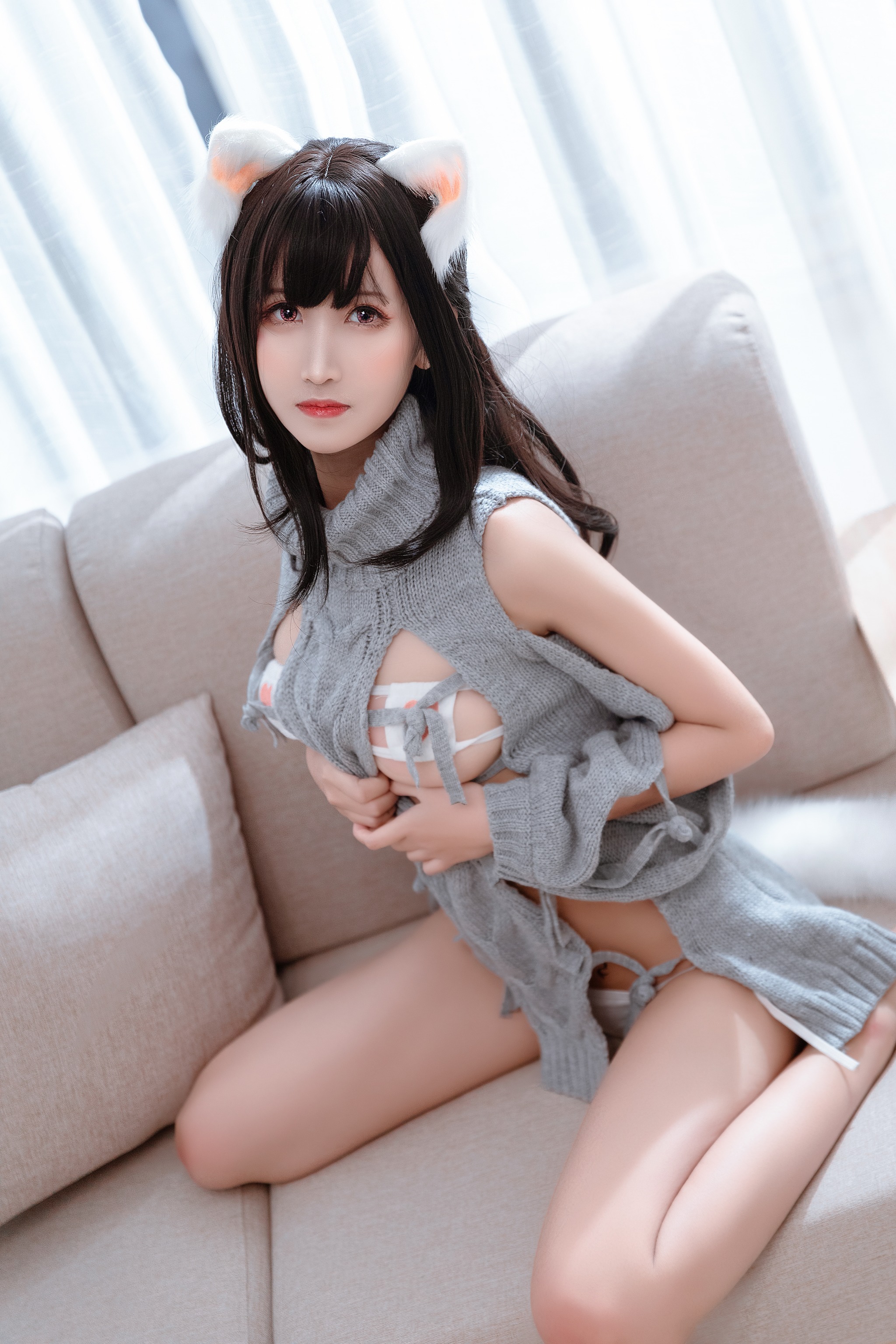 三度_69 - NO.055 绑带毛衣[27P2V]-XikXak